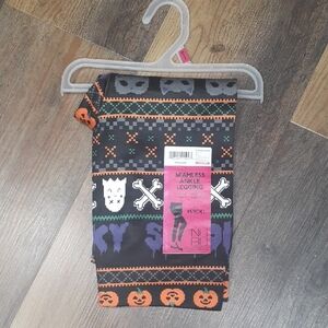 Black and Orange Halloween Seamless Leggings